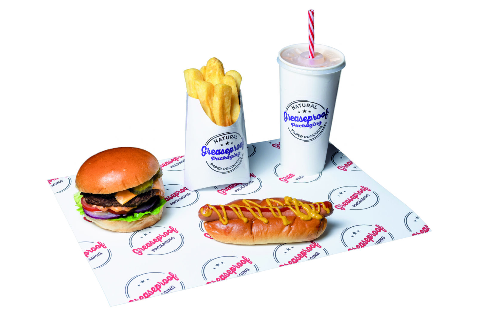 9. A3 White Printed Greaseproof Paper 01