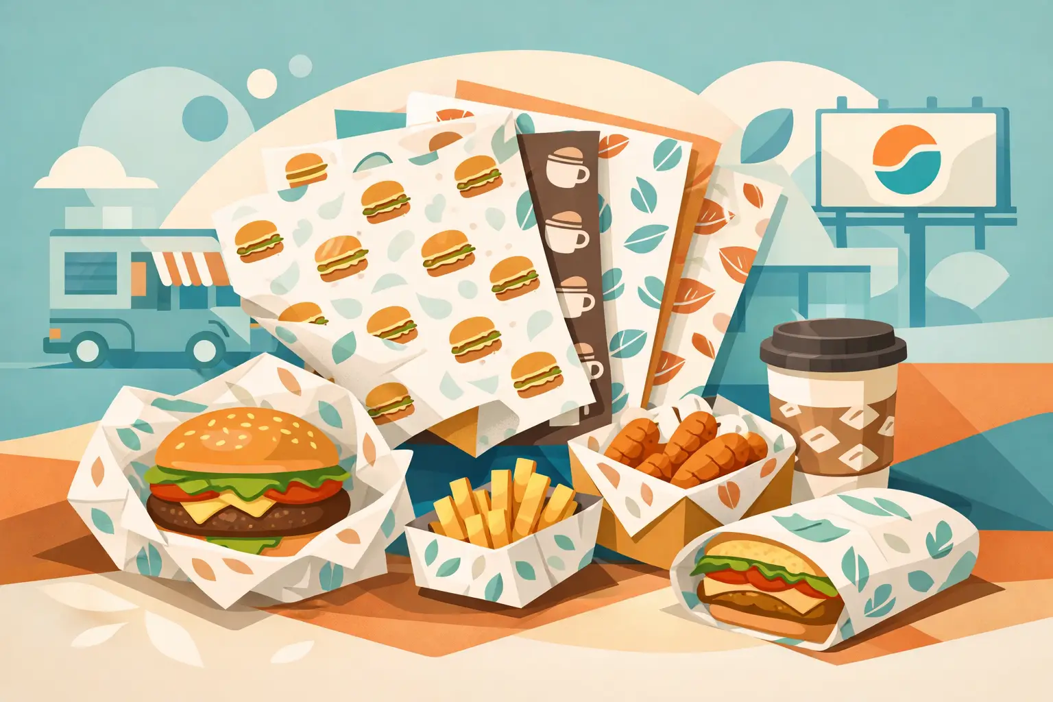 Printed Deli Paper Sheets for Food Brands